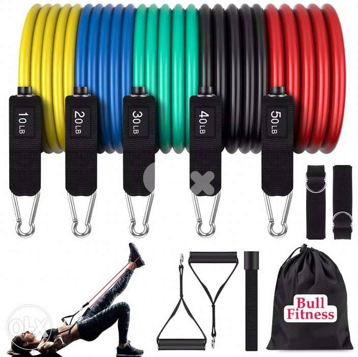 Resistance Bands 11pcs Premium quality up to 150lb 0