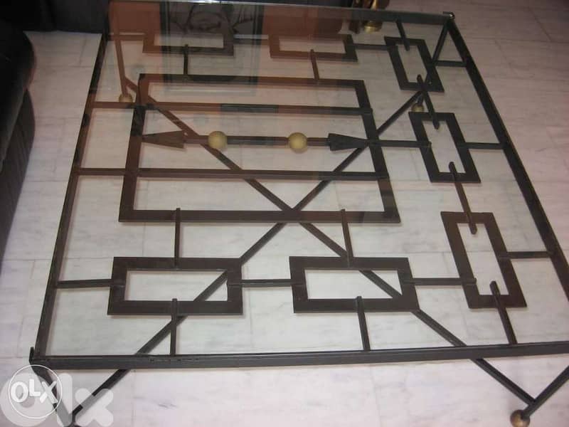 طاولة نصف table basse طاولة antiquité vintage 4