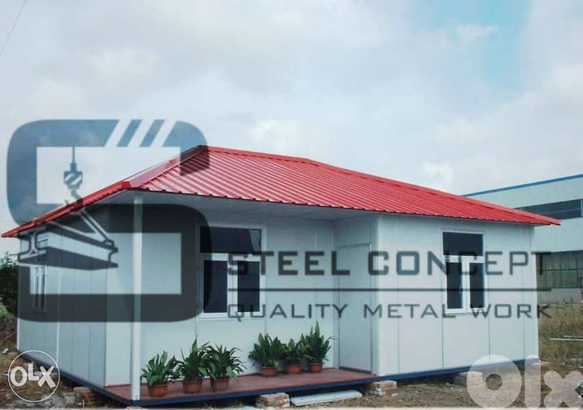 Steel Prefab Houses all sizes designs with decorations 0