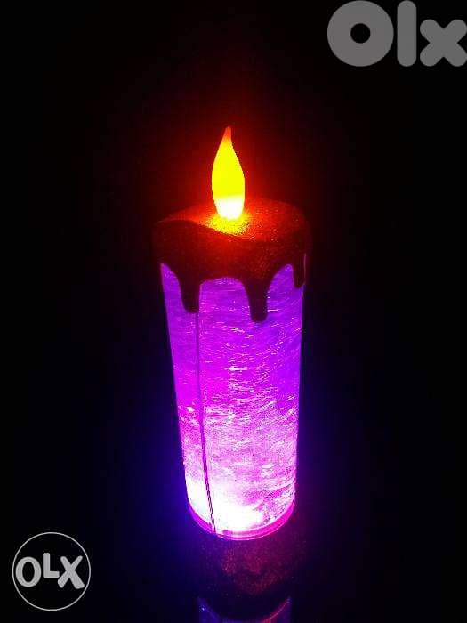 Romantic Candle LED Color Changing with Water Swirling Glitter Candle 2