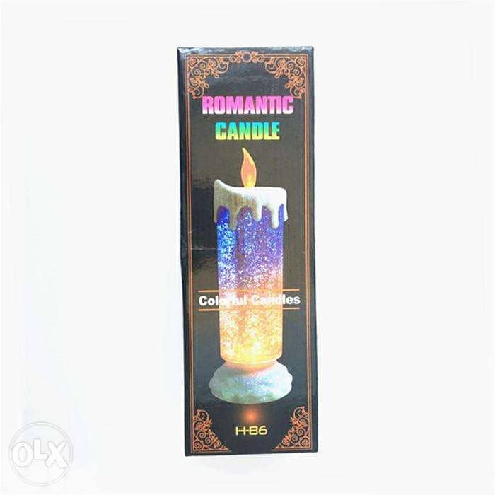 Romantic Candle LED Color Changing with Water Swirling Glitter Candle 5