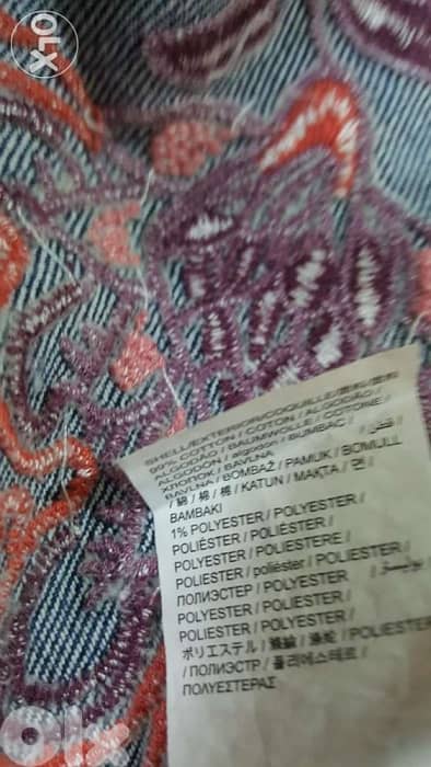Desigual denim embroidery patchwork dress large فستان 6