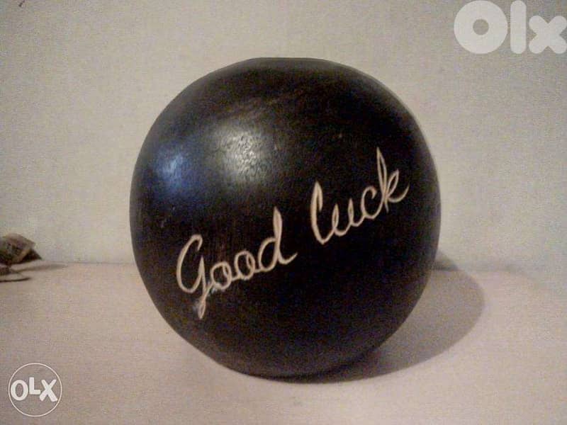 Decoravive heavy wooden small candle holder 15*15 cm approx 0