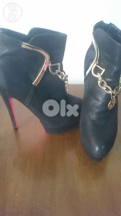 Boot high heels black 1