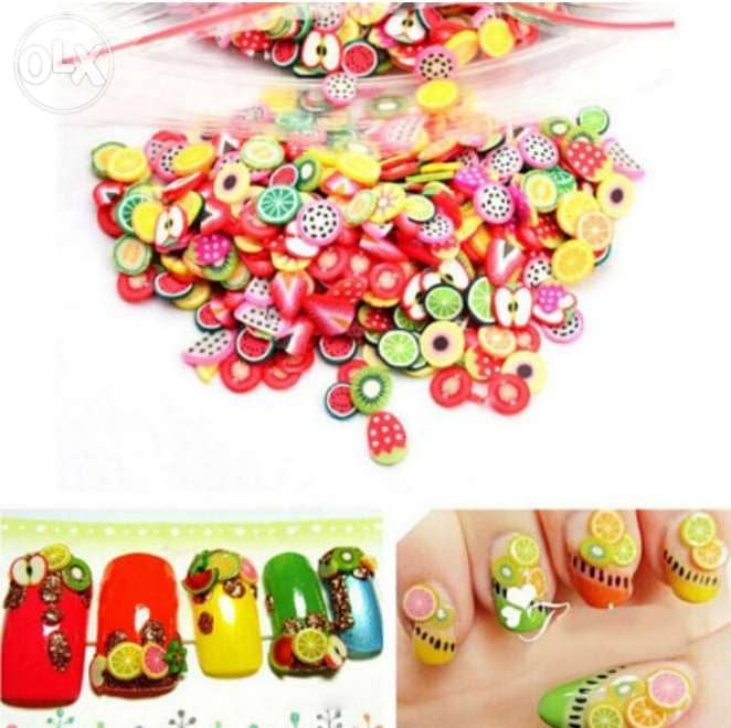 3D fruits for nails tubes or sliced stickers 1