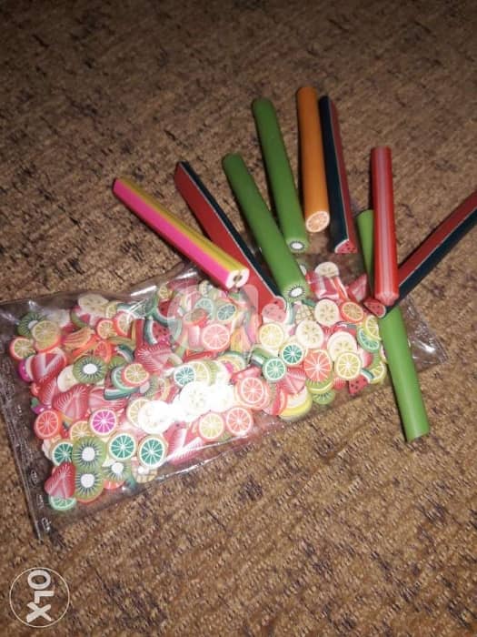 3D fruits for nails tubes or sliced stickers 2