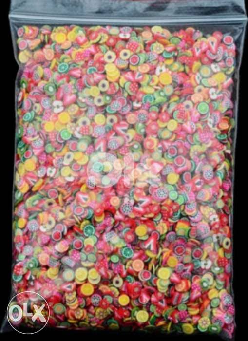 3D fruits for nails tubes or sliced stickers 3