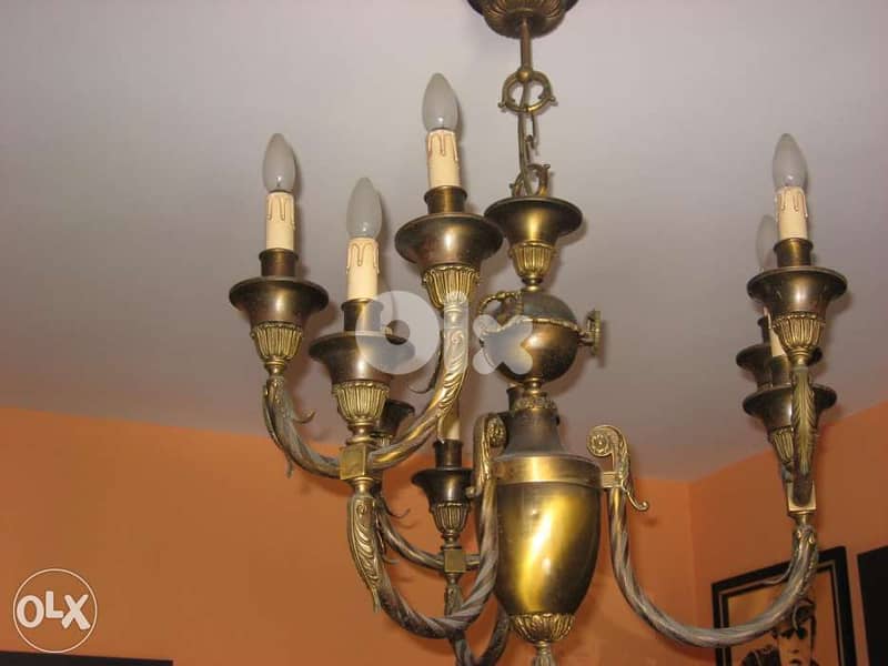 تريا نحاس copper / chandelier antiquité 1