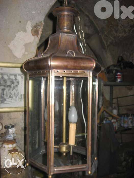 Chandelier antiquité, فانوس نحاس / تريا 0