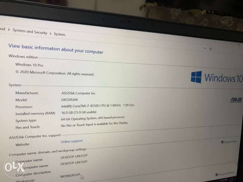 asus i7 8 gen 16 ram 2 vga 256 ssd 2