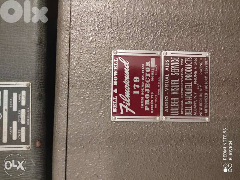 Very Rare Antique U. S. A Filmosound 179 projctr full kit with speaker 5