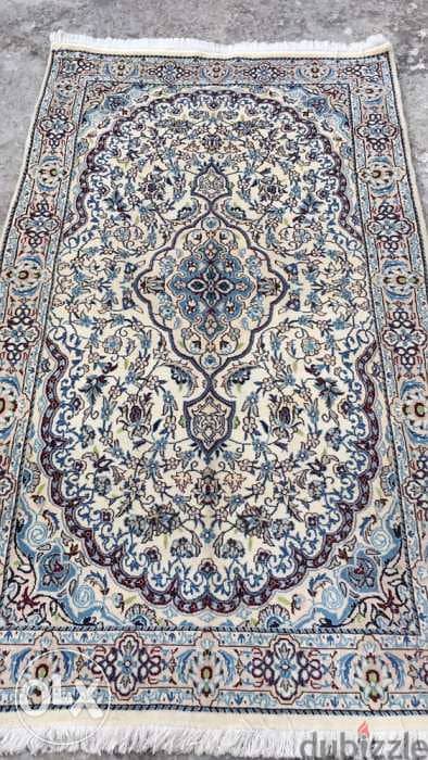 سجاد عجمي نايين120/205. persian carpet. tapis. Hand made 0