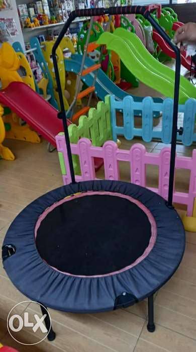 Gym or therapy trampoline with stand 4