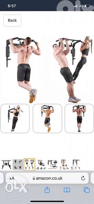 Multi Wall Mounted Adjustable Knee Raise Pull Chin Up Bar Dips Station 3