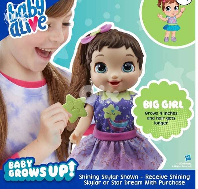 Baby Alive Baby Grows Up Growing and Talking Baby Doll, 1 Surprise Dol 2