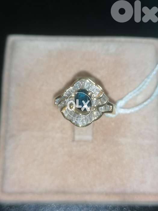 Vintage diamond & saphire ring 0