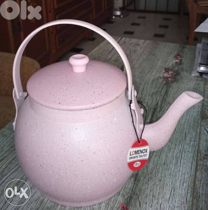 Original Lomenox granite marble teapot 4