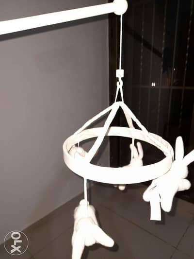 Pottery Barn kids bunny knit mobile musical crib