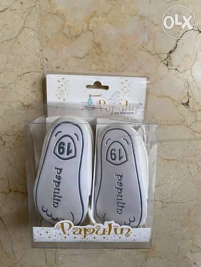papulin - todler shoes boys white size 19 new