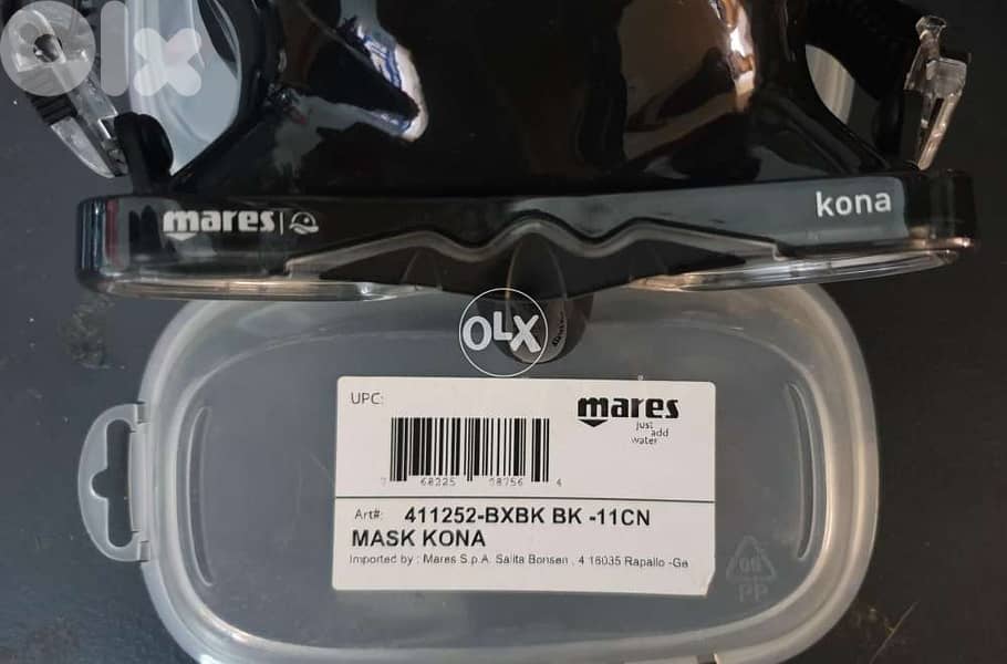 Mask templed glass Diving Mares Kona 2