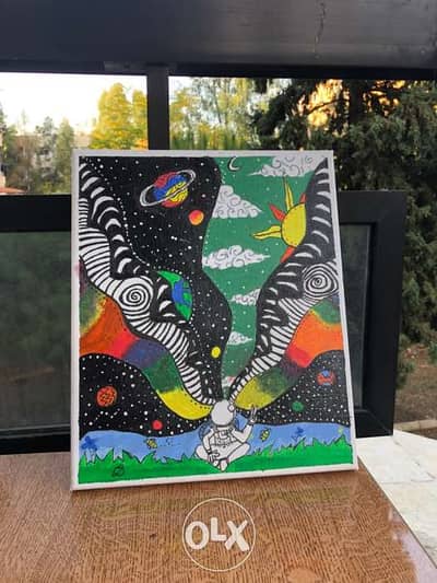 astronaut art painting