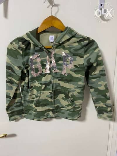 kids gap army hoodie