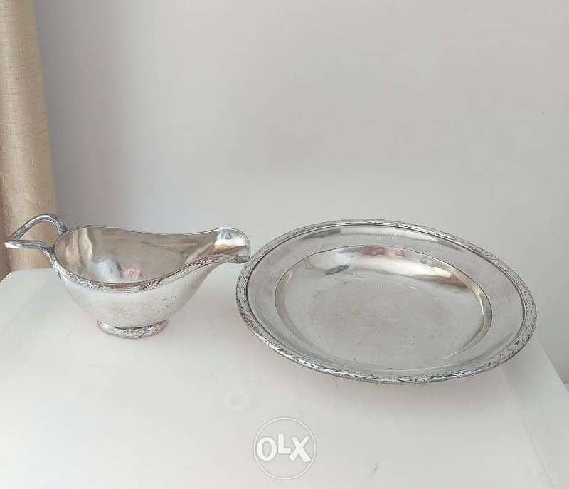 Silver Saucer & plate 0