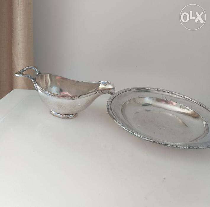 Silver Saucer & plate 1