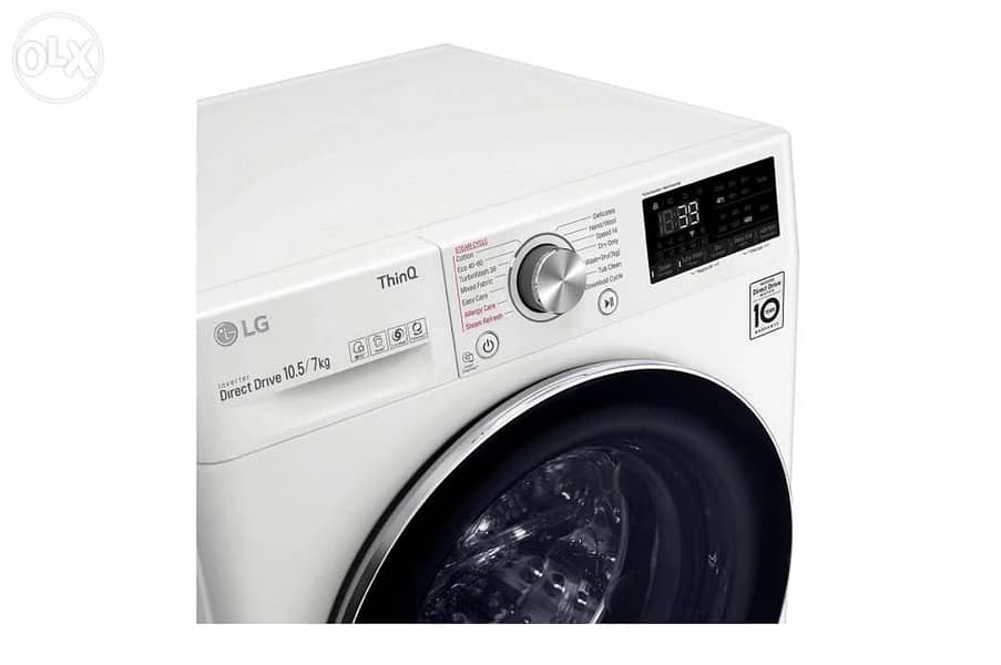 LG Washer Dryer 10.5kg / 7kg, 1400rpm White F4V5RGPOW 3