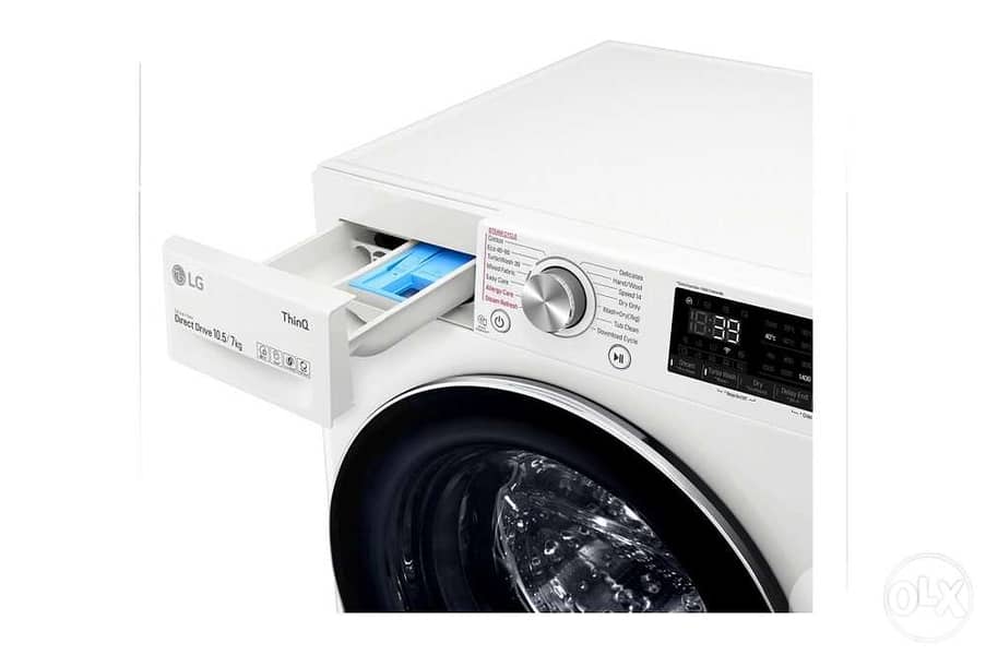 LG Washer Dryer 10.5kg / 7kg, 1400rpm White F4V5RGPOW 5