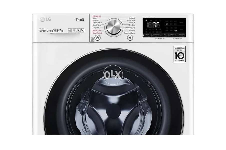 LG Washer Dryer 10.5kg / 7kg, 1400rpm White F4V5RGPOW 7