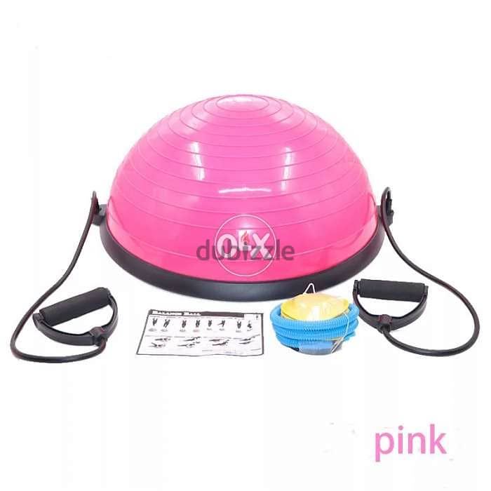 Balance bosu ball with Tension Band and Inflator 1