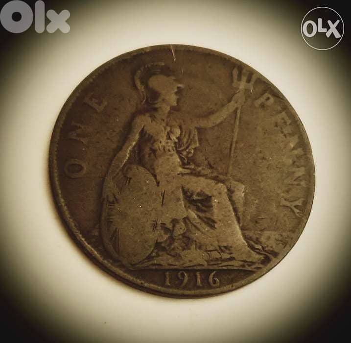 One Penny 1916 GB King George V 1