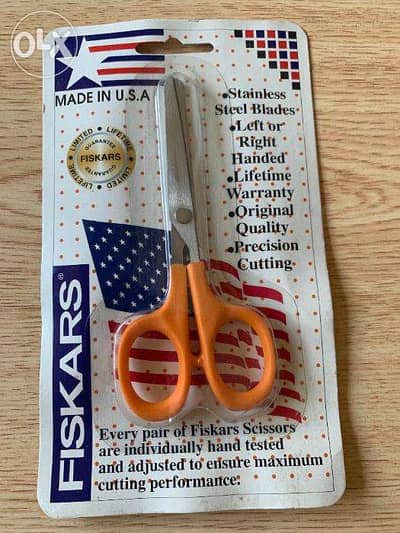 100 pieces Fiskars office/professional scissors. Made in U. S. A. steel.