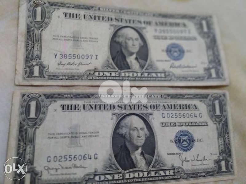 USA set of Two Silver Banknote 1935 and 1957 0