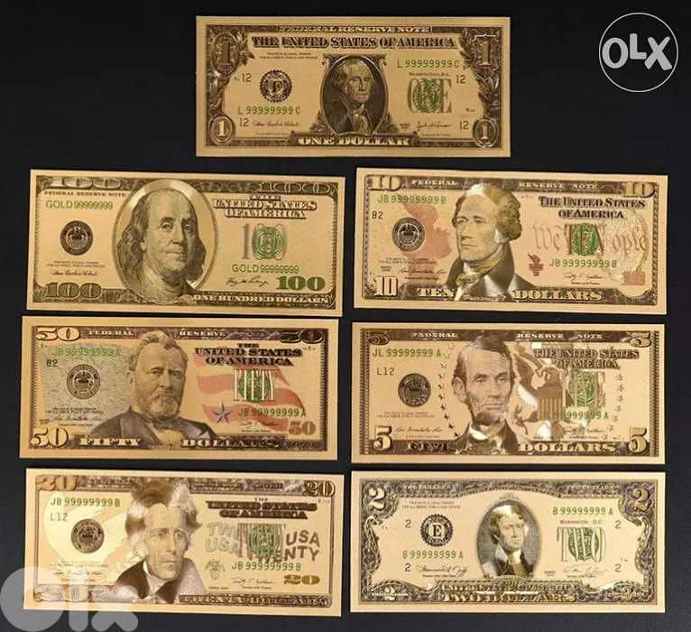 souvenir gold plate dollar set 0