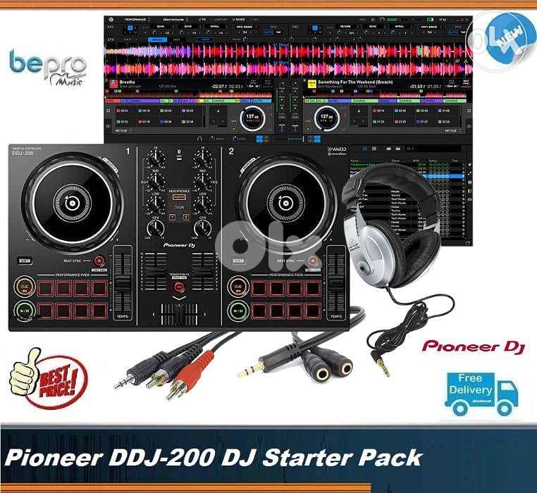 Pioneer DDJ-200 DJ Starter Pack , Bundle DJ Set, Warranty 1 year 0