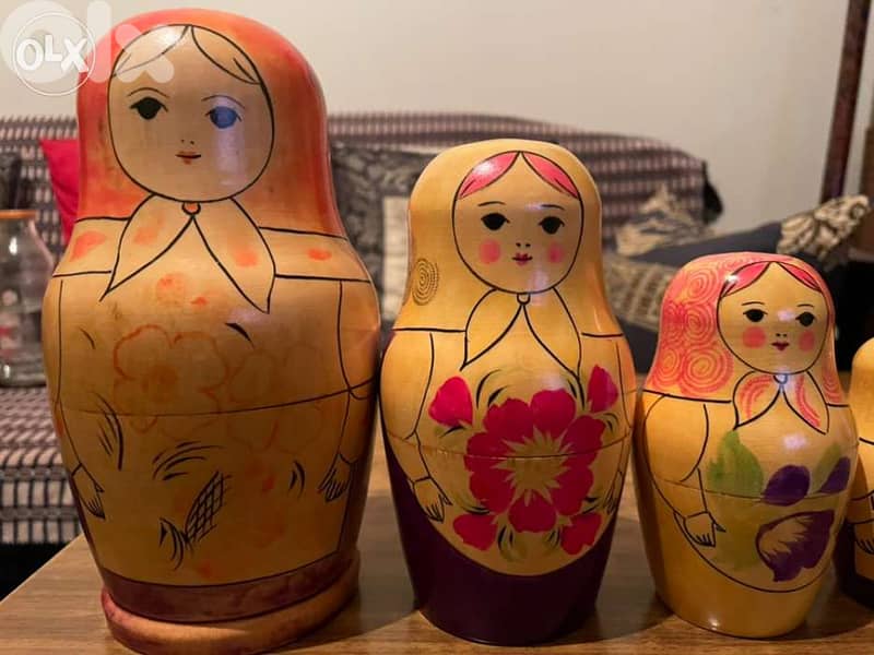 Vintage Hand-Crafted & Painted Matryoshka Babushka 3