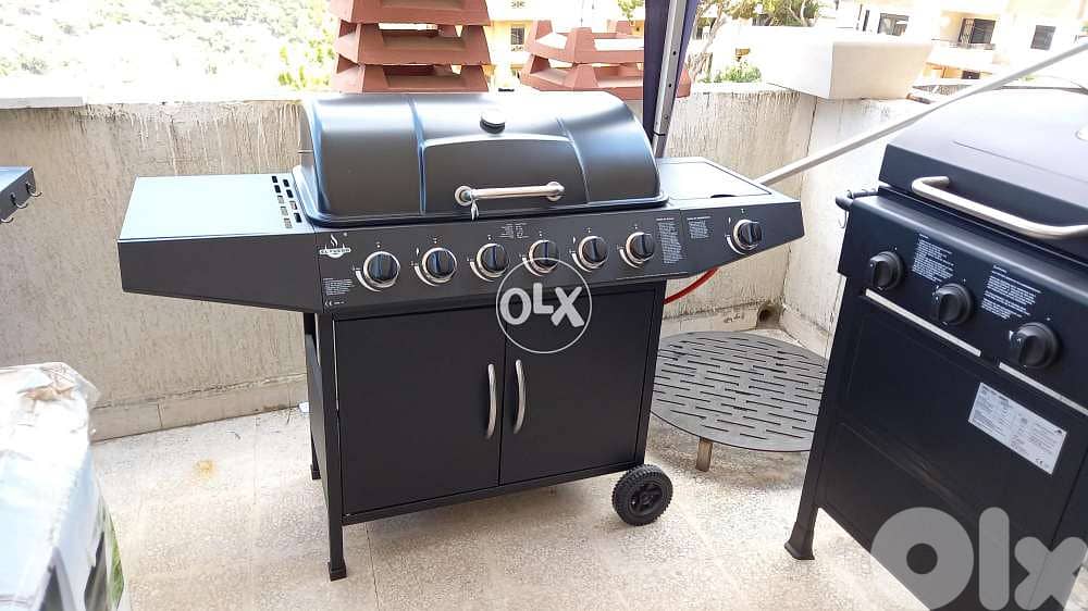 Barbecue grill , 6 burners with side burner 0