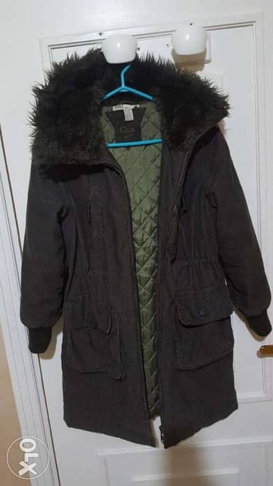 Zara coat with faux fur hood 2