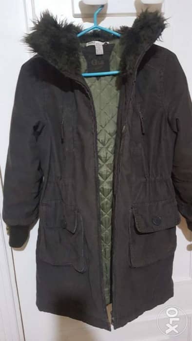 Zara coat with faux fur hood 3