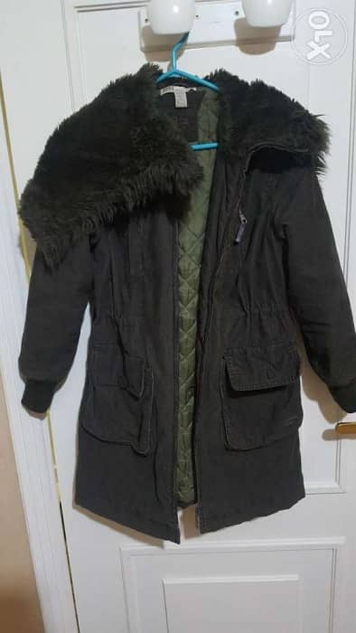 Zara coat with faux fur hood 6