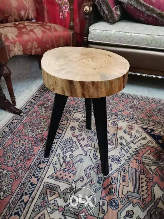Wood with steel table 0