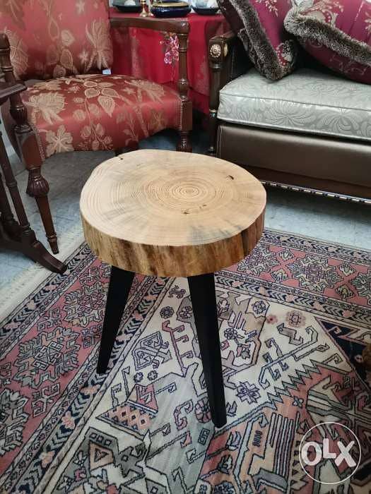 Wood with steel table 1