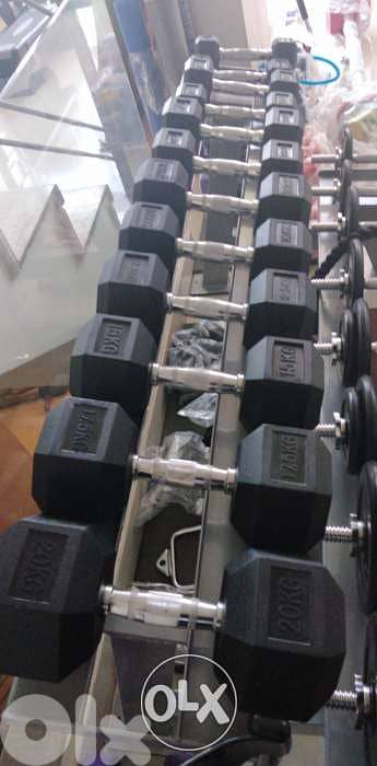 Hexagon dumbbells 0
