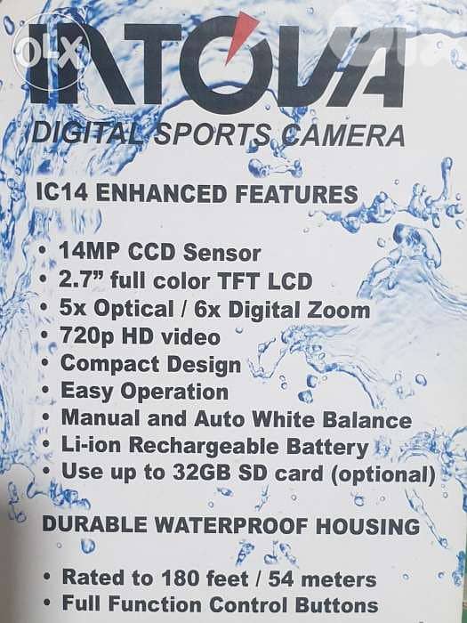 Underwater camera new intova USA 50m 2