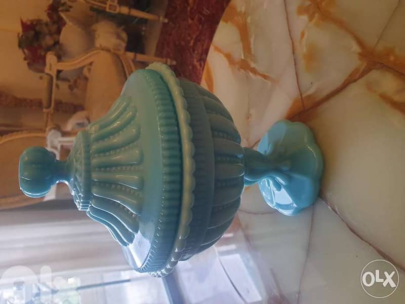 Blue opaline glass France 5