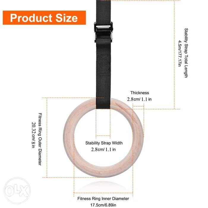 Wooden Gymnastic Ring 2