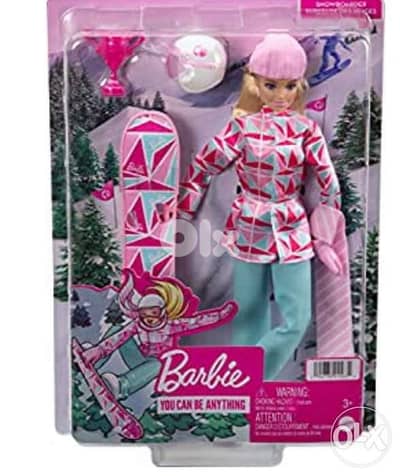Barbie Winter Sports Snowboarder Blonde Doll (12 inches) with Jacket,