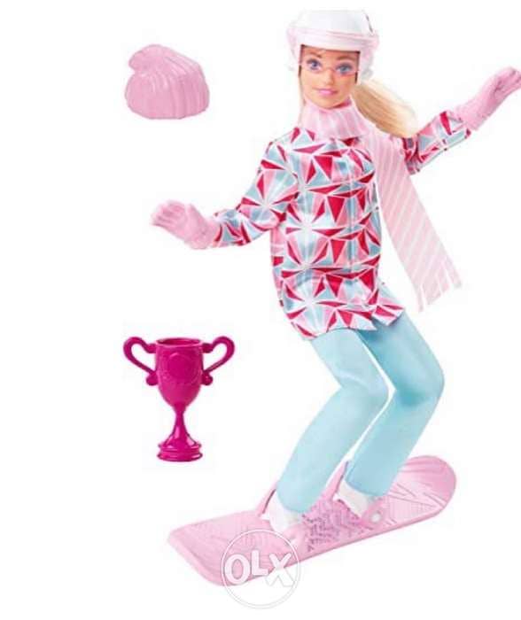 Barbie Winter Sports Snowboarder Blonde Doll (12 inches) with Jacket, 1